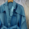 TWOTWINSTYLE Temperament Solid Blazer For Women Notched Long Sleeve Sashes Casual Blazers Female Clothing 2022