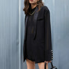 TWOTWINSTYLE Vinatge Loose Women Blazer Notched Collar Long Sleeve Patchwork Button Suit For Female Clothing 2023
