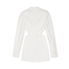 TWOTWINSTYLE White Casual Blazer For Women Notched Long Sleeve Hollow Out Korean Straight Blazers Female 2023 Spring New