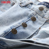 Tangada 2022 Women Loose Jeans Pants Plus Long Trousers High Waist Pockets Buttons Female Pants 3T08