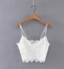 Fashion Women Spaghetti Strap Lace Bra Camis 2022 Summer Backless Green Short Tanks Brand Crop Tops Regata Beach