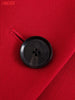 Tangada Women 2023 Red Blazer Coat Vintage Double Breasted Long Sleeve Female Outerwear Chic Tops JE204