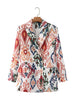 Tangada Women 2023 Double Breasted Print Blazer Coat Vintage Long Sleeve Flap Pockets Female Suit DA133