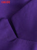 Tangada Women 2023 Purple Blazer Coat Vintage Double Breasted Long Sleeve Female Outerwear Chic Tops 4M53