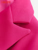 Tangada Women 2023 Hotpink Blazer Coat Vintage Double Breasted Long Sleeve Female Outerwear Chic Tops QD62
