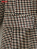Tangada Women 2023 Plaid Blazer Coat Vintage Double Breasted Long Sleeve Female Outerwear Chic Tops QJ68