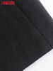 Tangada Women Black Buttons Blazer Female Long Sleeve Elegant Jacket Ladies Work Wear Blazer Formal Suits 4M273