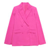 Tangada Women Solid Hotpink Cape Blazer Coat Vintage Notched Collar Pocket 2023 Female Casual Chic Tops 3H148