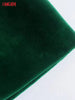 Tangada Women Solid Velvet Blazer Coat Vintage Notched Collar Pocket 2023 Female Casual Chic Tops 3H820