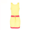 Tank Dress Patchwork Summer Bodycon Dress Sexy Casual Sleeveless Slim Lace Up Bow Bandage Candy Color Dresses Robes 2022