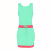 Tank Dress Patchwork Summer Bodycon Dress Sexy Casual Sleeveless Slim Lace Up Bow Bandage Candy Color Dresses Robes 2022