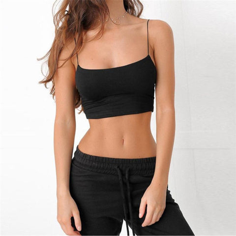 Tank Top Off Shoulder Sleeveless Bralette Crop Top Summer Sexy Fashion Tee Women's Clothing Camisole 18JUN13
