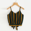 Tank Top Polyester Stripe Seft Tops For Ladies Girls Summer Tee Women's Clothing Camisole 18JUN25