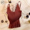 Tank Top Women Sleeveless High Elastic Knitted Summer Tops for Women 2022 New Halter Cami Top Sexy Tanks Tops Female Black White