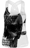 Tank Top Women Sleeveless Skull 3d Printed Tees Satin Top Fitness Casual Workout Tops Sexy Breathable Summer Vest Black Cami