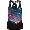 Tank Top Women Sleeveless Skull 3d Printed Tees Satin Top Fitness Casual Workout Tops Sexy Breathable Summer Vest Black Cami