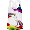 Tank Top Women Sleeveless Skull 3d Printed Tees Satin Top Fitness Casual Workout Tops Sexy Breathable Summer Vest Black Cami