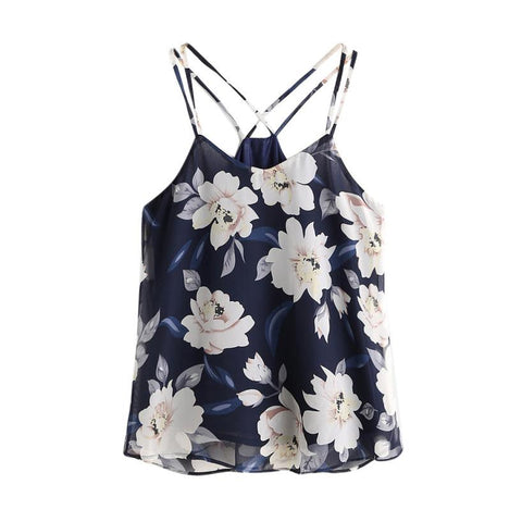 Tank Top Womens Cropped Chiffon Sexy Sleeveless Halterneck Tank Crop Tops hot girl Vest Blusas Feminino Colete #5