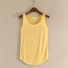 Tank Top sleeveless Round Neck Loose Singlets Vest Crop Top Summer Women Solid Tops Women's Clothing Camisole 18JUN13