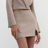 Tassel Diamond Blazer Skirt Suits Two Piece Set Women Solid Colors Single Breasted Short Blazer Casual Mini Skirts Set
