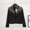 Tassel Rivet Short Coat Women's 2022 Spring and Autumn Korean Ins Versatile Suit  Full Sleeve Black Coat of Women