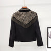 Tassel Rivet Short Coat Women's 2022 Spring and Autumn Korean Ins Versatile Suit  Full Sleeve Black Coat of Women