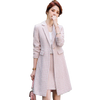 Temperament  Women's Jacket Skirt Two-piece Suit Winter Elegant Long Plaid Ladies Jacket Slim-fit Skirt Female