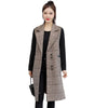 Temperament Women's Long Suit Waistcoat 2023 Spring and Autumn Sleeveless Plaid Ladies Jacket Office Elegant Coat