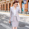 Temperament Women's Suit Pants Two-piece Professional Wear Autumn and Winter Plaid Ladies Jacket Casual Skirt