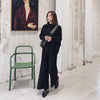 The Drape Knitting Wide-Legged Pants Suit Two-Piece Women Winter Cashmere Sweater Wide-Legged Pants Western Style Suits