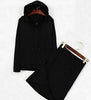 The Fleece Suit Women Hooded Cultivate Hoodies Skirts Set Female Thicken Loose Cotton Top Skirts Sexy Split Set Suit
