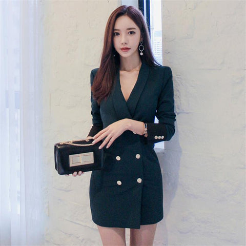 The New Vintage high quality Women's clothing  Women suit Slim Long Blazers Dress fashion Autumn Long Sleeve Ms Blazers  A710