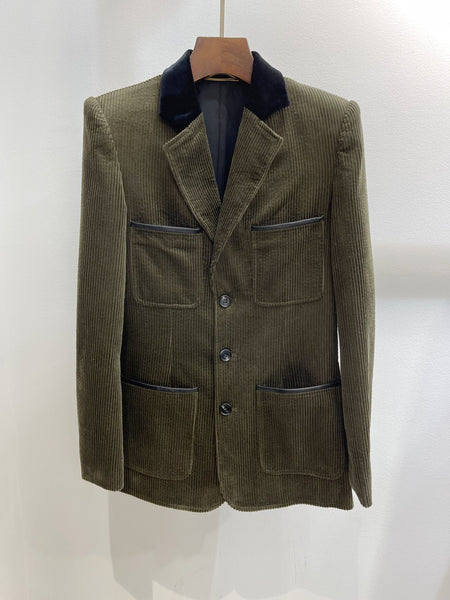 The 2023 corduroy spell leather blazer 1016