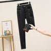 Thick Velvet Stretch Jeans Woman High Waist Skinny Pencil Pants Mujer Patchwork Cowboy Plus Size Winter Keep Warm Trousers 5XL
