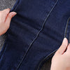 Thick Velvet Stretch Jeans Woman High Waist Skinny Pencil Pants Mujer Patchwork Cowboy Plus Size Winter Keep Warm Trousers 5XL