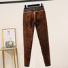 Thick Velvet Stretch Jeans Woman High Waist Skinny Pencil Pants Mujer Patchwork Cowboy Plus Size Winter Keep Warm Trousers 5XL