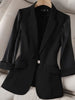 Thin Pink Suit Women's 2023 Spring and Summer Korean Slim Three Quarter Sleeves Casual Jacket Lady Office Blazer