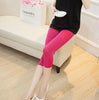 Thin milk Elastic fabric pinkycolor Seven points Leggings Summer woman Leggings Ice silk High elastic Slim Ventilation Leggings