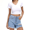 Brand 2022 Summer Style Women Ripped Hole Denim Shorts High Waist Female Sexy Mini Short Jeans Lady Bottoms Plus Size