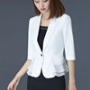 Three-Quarter sleeve Mesh Professional Blazer OL Jacket Women's Short 2023 Design Sense Suit Summer White Sun Protection Coa