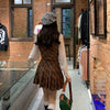 Three piece set Pieces Sets Red Blazers Pleated Skirt Sets Female Elegant Chic Street Jacket Suits Vintage Plaid V-neck vest