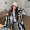 Tie Dye Blazers Women Loose Streetwear Ins BF Autumn Kpop Y2k Vintage Casual All-match Young Girlish Aesthetics