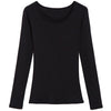TingYiLi Basic O-neck Long Sleeve Mesh Tops For Women Spring Summer Korean Style Elegant Burgundy Green Blue Black Blouse Shirt