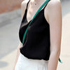 TingYiLi Women Tank Top V Neck Sexy Plus Size Chiffon Blouse Gray Blue Pink Red Black White Ladies Tops Summer