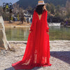 Tingfly Bohemian Floor Length Long Chiffon Summer Dress  Party Dinner Dresses Lady Haut Boho Holiday Beach Vestidos Zaful