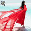 Tingfly Bohemian Floor Length Long Chiffon Summer Dress  Party Dinner Dresses Lady Haut Boho Holiday Beach Vestidos Zaful