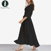 Long Summer Fashion Sexy Robe Women Dresses Sundress Boho Maxi Beach Loose Lace White Casual Dress Style Brand