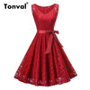Plus Size 3XL Floral Lace Vintage Summer Dress Women White Retro Tunic Dresses A Line Party Elegant Dress