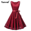 Plus Size 3XL Floral Lace Vintage Summer Dress Women White Retro Tunic Dresses A Line Party Elegant Dress