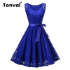 Plus Size 3XL Floral Lace Vintage Summer Dress Women White Retro Tunic Dresses A Line Party Elegant Dress